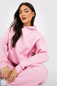 Venta al por mayor de chándal con capucha de gran tamaño de Algodón 100% con logotipo personalizado chándal hecho para mujeres - Product Image 5