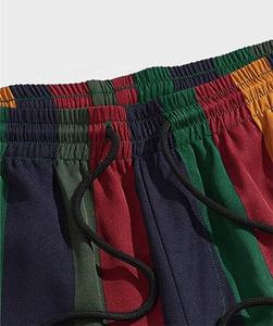 กางเกงขาสั้นบาสเก็ตบอลแบบวินเทจของผู้ชายกางเกงขาสั้นบาสเก็ตบอล100% โพลีเอสเตอร์สไตล์ลำลองฤดูร้อนทึบสองด้านลึกมีบริการ OEM - Product Image 2