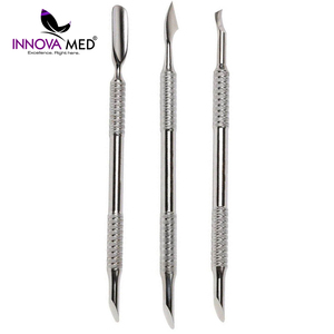 Pousse-cuticules professionnel de haute qualité en acier inoxydable réutilisable à double extrémité pour manucure russe, grattoir à ongles, éliminateur de peaux mortes - Product Image 2