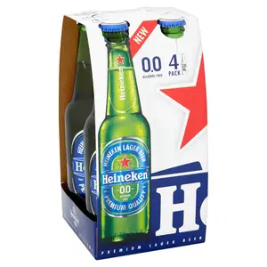 Пивные банки Heineken 0,0 без алкоголя, 24x330 мл-безалкогольный Heineken (0% ABV) -пиво-мудрый бармен