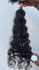 Extensions de cheveux humains bruts bouclés vierges indiens non traités de 24 pouces, vendeurs de cheveux bouclés 100% naturels, alignés sur les cuticules - Product Image 3