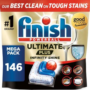 Tablettes lave-vaisselle Finish, Ultimate Plus Infinity Shine, 146 tablettes (73 x 2 paquets) Parfum frais - Product Image 2