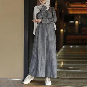 Quantité minimale de commande bas Vente en gros Abayas ouvertes personnalisées pour femmes Vêtements islamiques modestes avec rubans Robe de style décontracté pour musulmanes - Product Image 2