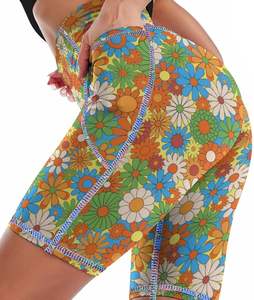 Cheap Price <b>High</b> Wasted Embroidery Women's Fitness Gym <b>Shorts</b> Solid Pattern Yoga Sport Activewear 100% Polyester V-<b>Shaped</b> <b>Waist</b> - Product Image 3