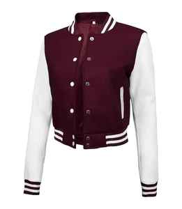 Chaqueta Varsity con Capucha para Hombre y Mujer, Mangas de Forro Polar en Contraste, Botones a Presión, Chaqueta de Béisbol Estilo Letterman - Product Image 3