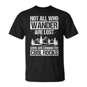 Cool Rocks Seekers Wanderlust T-Shirt pour ceux qui ne sont pas perdus mais en quête - Product Image 1