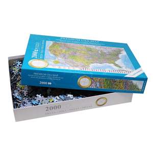 Rompecabezas del Mapa de EE. UU. de 2000 Piezas, Juguete Educativo, Rompecabezas Personalizado de MAPS in MINUTES, Muestra Gratuita de Rompecabezas de Papel para Niños - Product Image 2