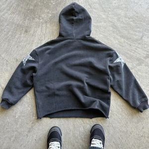 Streetwear personnalisé vintage, sweat à capuche bouffant Boxy, imprimé numérique, polaire éponge française régulière, graphique hiver 100% coton écologique - Product Image 2