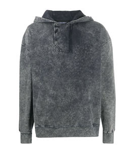 เสื้อมีฮู้ดสำหรับผู้ชายเสื้อสเวตเตอร์ซักด้วยกรดผ้าฝ้าย - Product Image 4