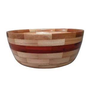 Eco Friendly Fancy Acacia Wooden Tough Dinner <b>Bowl</b> Latest Kitchen Accessories Dinnerware Set <b>Large</b> Mixing <b>Bowl</b> With Server - Product Image 3