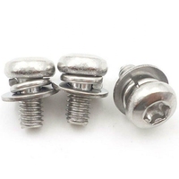 Jeu de vis 3 pièces à tête cylindrique Torx en acier inoxydable 316 de qualité supérieure GB2672 Rondelles plates et à ressort Vis résistante à la corrosion