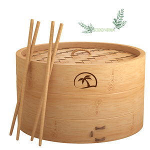 Cuiseur vapeur en bambou durable à bon prix/Mini cuiseur vapeur en bambou faveurs/Mini cuiseur vapeur en bambou ensemble par Eco2go Vietnam - Product Image 1