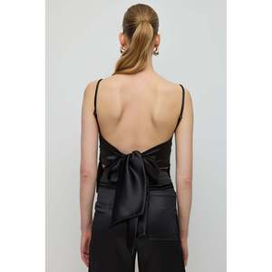 Blusa de Satén con Espalda Cruzada - Product Image 5