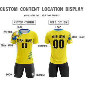 Nouvel arrivage Vêtements de sport par sublimation 100% Personnalisez le meilleur design de votre propre ensemble d'uniformes de football Maillot de football Uniforme de football - Product Image 4