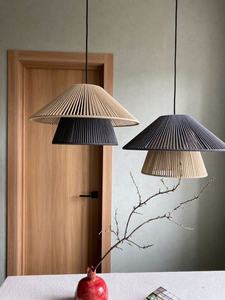 Wholesale Midcentury Design Jute <b>Lamp</b> <b>Shade</b> <b>Vintage</b> Color HANGING Home Decoration for Living Room Iron Body - Product Image 2