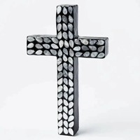 Desain Modern Salib Kristen Suci Berbingkai Dekorasi Dinding Kayu Ramah Lingkungan Berhias Tulang Kerajinan Tangan Religius Katolik Pernikahan