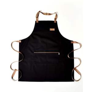 Delantal de tela estilo japonés con diseño de ajo negro, sin mangas, desechable, para cocinar y barbacoa, estilo liso para uso alimentario - Product Image 3