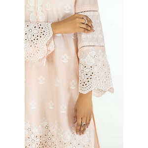 Traje de Verano Rosa de 3 Piezas con Bordado Schiffli - Product Image 4