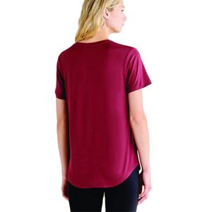 Camisetas Básicas de Cuello Redondo para Estar en Casa, Manga Corta, Verano, Color Liso, Cuello Redondo, Compra Camisetas de Mujer con MOQ Bajo - Product Image 2