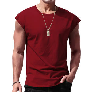 Débardeur en coton sans manches pour hommes et jeunes Street Fashion Brand Split Short Sleeves - Product Image 2