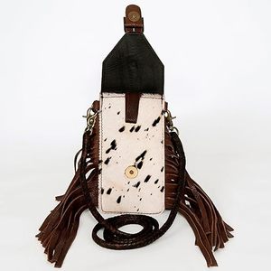 Soporte para teléfono móvil, bolso de cuero genuino para mujer, bolso occidental, bolso para teléfono, bolsos de cuero, venta al por mayor, fundas para teléfono con pelo - Product Image 2