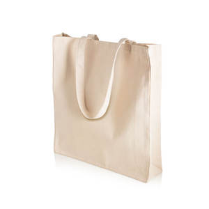 Durable Eco-Conscious Reusable Foldable Cotton Canvas Tote <b>Bag</b> Zipper Closure Rope Handle for Grocery <b>Shopping</b> Daily Essentials - Product Image 4