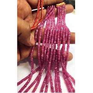 6 brins rubis naturel 3mm-6mm Rondelle perles à facettes 505 Cts 18-20 pouces longueur Iroc ventes en gros usine prix perles US $202 - Product Image 2