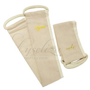 Gant de gommage corporel en soie de mûrier turque naturelle, certifié écologique, à long manche, personnalisable - Product Image 5