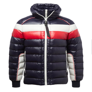 Wholesale Unisex Winter Puffer Jacket 100% Polyester Custom Logo Plus Size Windproof Zipper Coated-Men's Casual Logoed Puffer - Product Image 4