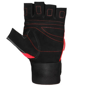 Gants de musculation professionnels en cuir de haute qualité, demi-doigts, antidérapants, avec logo personnalisé - Product Image 5