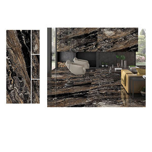 Azulejos de suelo y pared de porcelana azul de Carrara pulida esmaltada 600x1800 de estilo moderno Precio de fábrica para sala de estar - Product Image 3