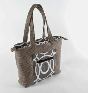 Bleu marine et blanc rayé épaule sacs fourre-tout bohème mode sac à main pour vêtements Shopping prix d'usine en gros - Product Image 3