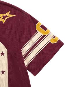 Jersey de malla, camiseta de secado rápido, ropa de calle transpirable para hombres y mujeres, ropa deportiva universitaria de gran tamaño, camiseta de fútbol americano Unisex - Product Image 4