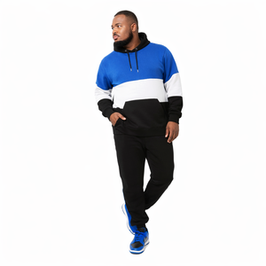 Ensemble de survêtements pour hommes de haute qualité, sur mesure, sportswear d'hiver, à capuche, en polaire uni, écologique, respirant, jogging - Product Image 4