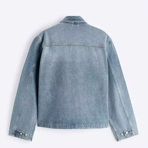 Veste en jean pour homme Mode urbaine Vêtement extérieur en jean Design personnalisé disponible Coupe moderne Léger Vestes en jean personnalisées - Product Image 2