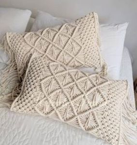 Funda de cojín de macramé, diseño de lujo, proveedor y fabricación a granel de refractex, India, hecha en la India, calidad de Bast y precio bajo - Product Image 6