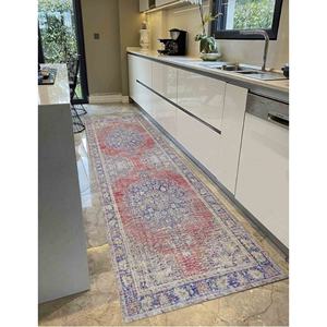 Tapis imprimé floral vibrant, pour chambre d'enfant, turc, chambre à coucher, rouge, bohème, tapis de voiture, tapis en chenille - Product Image 2