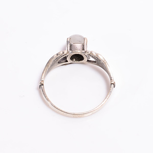 Bague élégante en argent sterling 925 avec pierre de lune arc-en-ciel de style classique pour mariage fête fiançailles anniversaire - Product Image 2