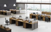 Postes de travail ouverts modulaires personnalisés peu encombrants Mobilier de bureau Ensembles de table Cloison de bureau extensible Bureaux du personnel