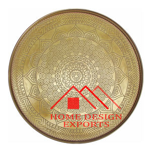 Plateau de service rond pour décoration de table de mariage et de centre de table Plateau de service décoratif - Product Image 2