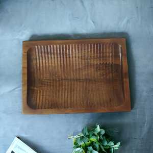 Ensemble de vaisselle marron à motif nid d'abeille plateau de service en bois de manguier écologique pour les mariages de Noël de vacances fabriqués à la main - Product Image 4