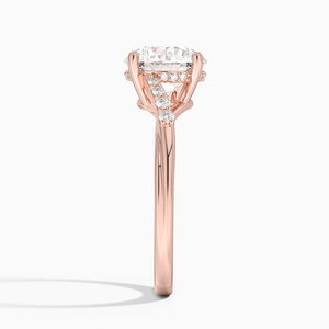 Bague de fiançailles en or 10 carats de style solitaire classique moderne avec halo caché bijoux de cadeau de mariage romantique pour femmes pour les fêtes - Product Image 5