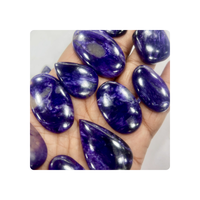 Achetez des cabochons de charoïte violette en ligne, pierre de charoïte au meilleur prix, formes et tailles variées, 20-40 mm, pierre précieuse naturelle de charoïte en vrac