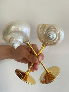 Exquis fait à la main coquille d'escargot tasse à vin gobelet coquillage naturel verre décoratif pour Bar fête de mariage Resort décor - Product Image 3