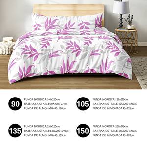 Juego de Funda Nórdica Floral Moderna de 3 Piezas 100% Algodón para el Hogar con Funda Nórdica, Sábana Ajustable y Funda de Almohada - Product Image 4