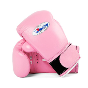 Vente flash Gants de boxe professionnels de haute qualité, dernier design, gants de boxe Winning roses à fermeture velcro, fabriqués en cuir véritable - Product Image 4