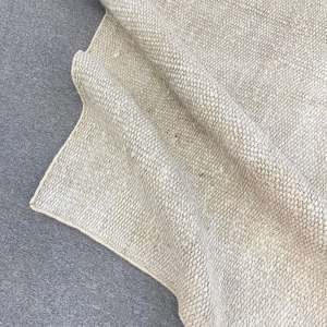 พรมวินเทจ ขนาดเล็ก 2.4x5.5 ฟุต พรมตุรกี สีขาวเทา พรมขนสัตว์สีพื้น - Product Image 4