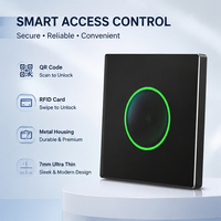 Lector de Control de Acceso con Código QR WCMI, Escáner de Tarjetas NFC RFID, Sistema de Entrada de Puerta Metálica Ultrafino de 7 mm para Edificios de Oficinas