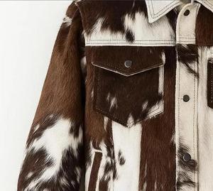 Chaqueta de Cuero Vacuno Auténtico con Textura Rugosa, Acabado Refinado y Presencia Contemporánea Atractiva - Product Image 3