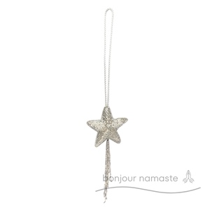 Decorazione festiva dell'albero festiva con ornamento di stella di Natale fatto a mano per le festività natalizie - Product Image 2